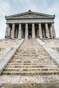 Neo-classical Walhalla hall of fame on the Danube. Bavaria, Germany Neo-classical Walhalla hall of fame on the Danube. Bavaria, Germany